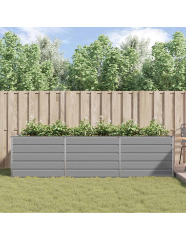 Fioriera Grigio chiaro 195 x 100 x 45 cm Acciaio zincato