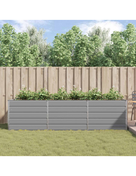 Fioriera Grigio chiaro 195 x 100 x 45 cm Acciaio zincato