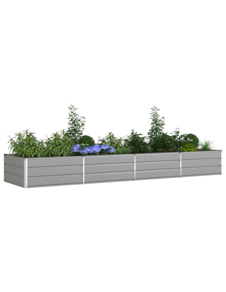 Fioriera Grigio chiaro 195 x 100 x 45 cm Acciaio zincato