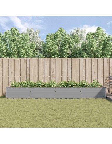 Fioriera Grigio chiaro 195 x 100 x 45 cm Acciaio zincato