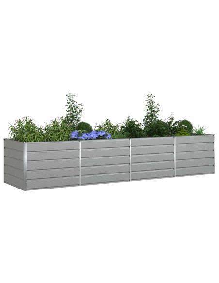 Fioriera Grigio chiaro 195 x 100 x 45 cm Acciaio zincato