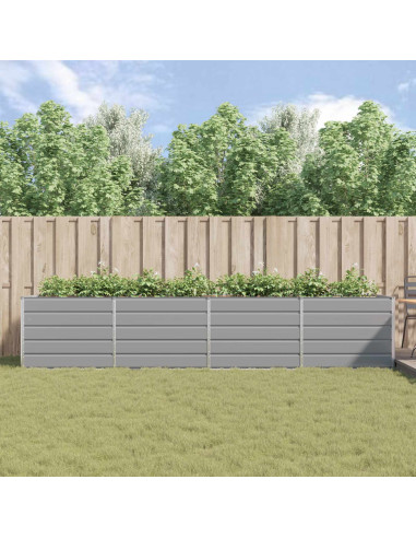 Fioriera Grigio chiaro 195 x 100 x 45 cm Acciaio zincato