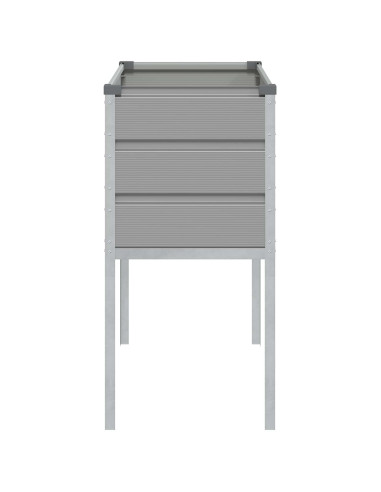 Fioriera Grigio chiaro 100 x 45 x 90 cm Acciaio zincato