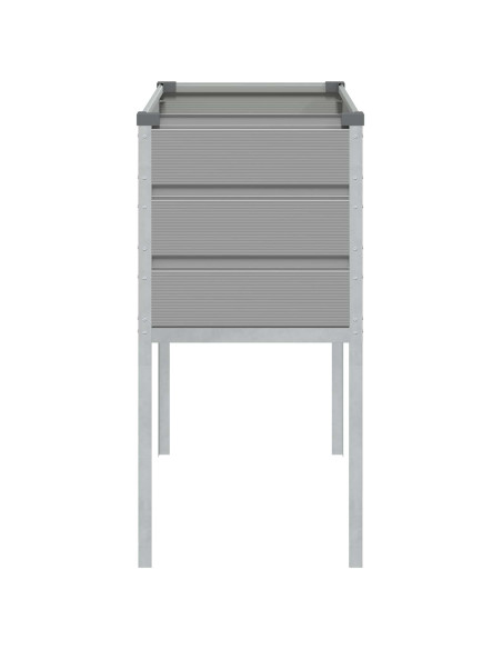Fioriera Grigio chiaro 100 x 45 x 90 cm Acciaio zincato