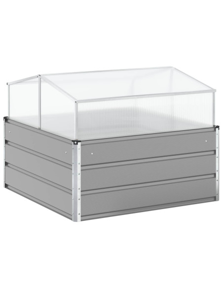 Fioriera Grigio chiaro 100 x 100 x 77 cm Acciaio zincato