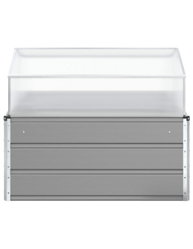 Fioriera Grigio chiaro 100 x 100 x 77 cm Acciaio zincato