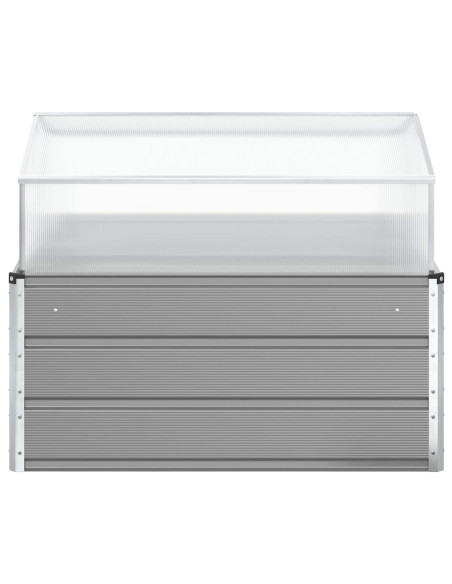 Fioriera Grigio chiaro 100 x 100 x 77 cm Acciaio zincato