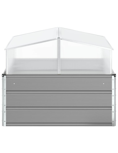 Fioriera Grigio chiaro 100 x 100 x 77 cm Acciaio zincato