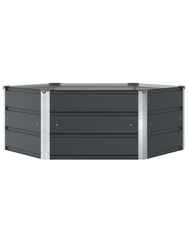 Fioriera Antracite 129 x 129 x 45 cm Acciaio