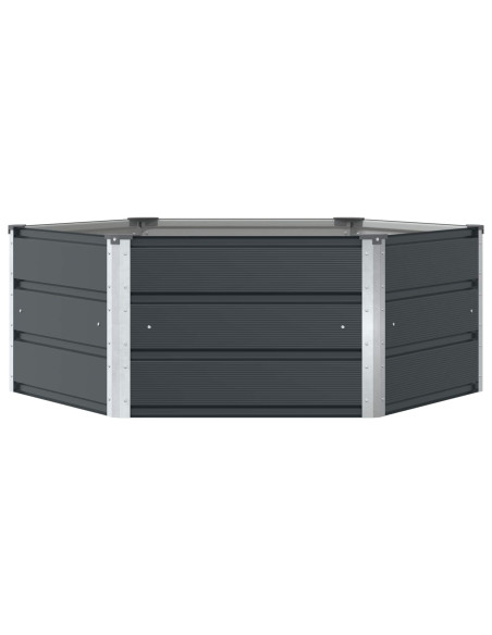 Fioriera Antracite 129 x 129 x 45 cm Acciaio