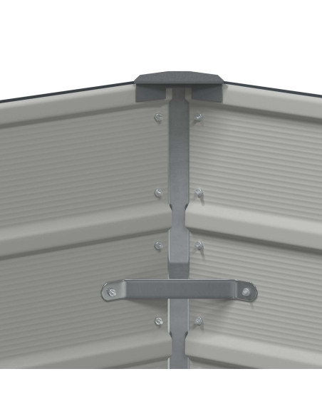 Fioriera Antracite 129 x 129 x 45 cm Acciaio