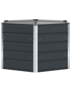 Fioriera Antracite 129 x 129 x 75 cm Acciaio 2