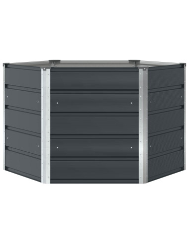 Fioriera Antracite 129 x 129 x 75 cm Acciaio