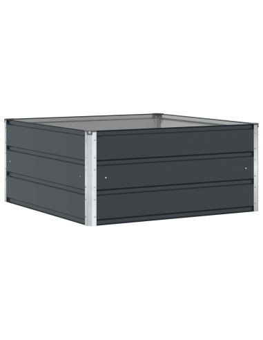 Fioriera Antracite 100 x 100 x 45 cm Acciaio