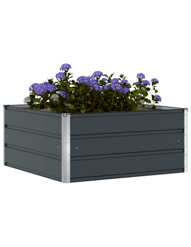 Fioriera Antracite 100 x 100 x 45 cm Acciaio