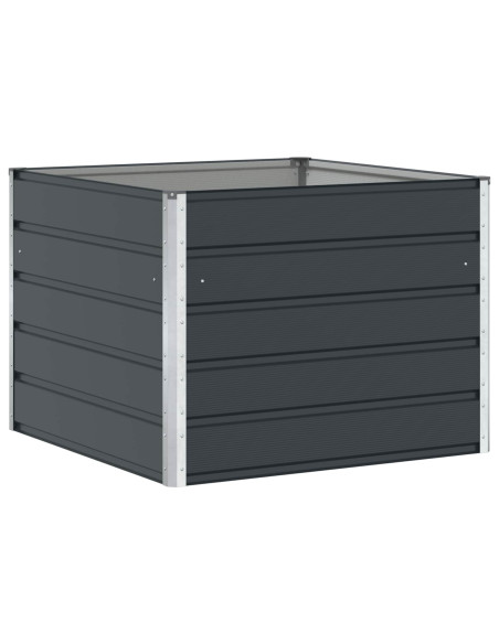 Fioriera Antracite 100 x 100 x 75 cm Acciaio