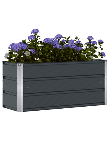 Fioriera Antracite 100 x 40 x 45 cm Acciaio