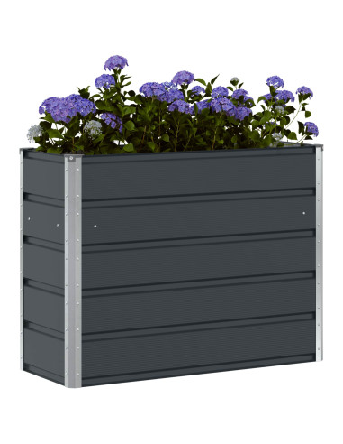 Fioriera Antracite 100 x 40 x 75 cm Acciaio