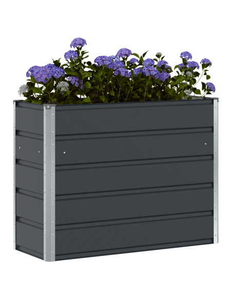 Fioriera Antracite 100 x 40 x 75 cm Acciaio