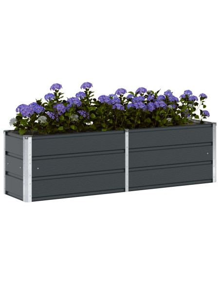 Fioriera Antracite 160 x 40 x 45 cm Acciaio