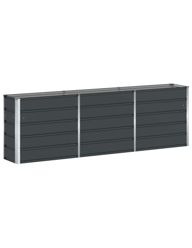 Fioriera Antracite 160 x 40 x 75 cm Acciaio