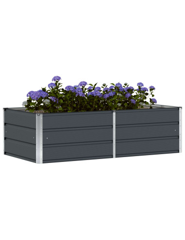 Fioriera Antracite 160 x 80 x 45 cm Acciaio