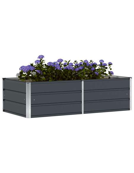 Fioriera Antracite 160 x 80 x 45 cm Acciaio