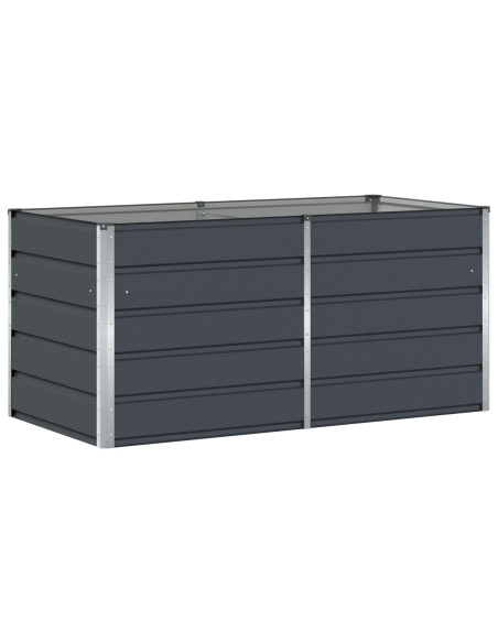 Fioriera Antracite 160 x 80 x 75 cm Acciaio