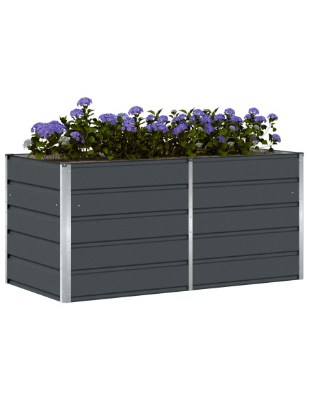 Fioriera Antracite 160 x 80 x 75 cm Acciaio