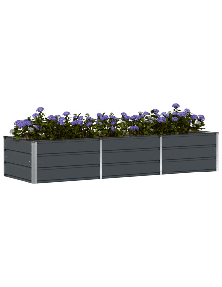 Fioriera Antracite 240 x 80 x 45 cm Acciaio