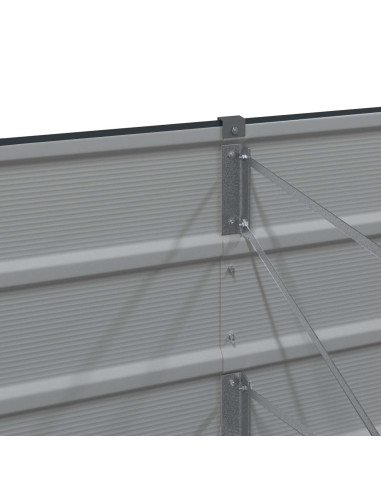 Fioriera Antracite 240 x 80 x 75 cm Acciaio