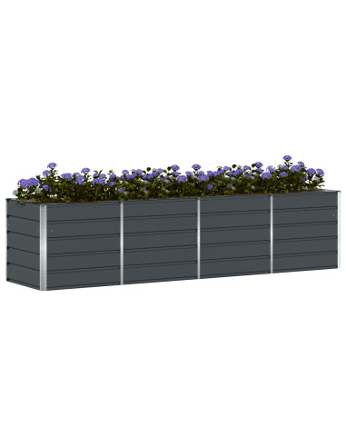 Fioriera Antracite 240 x 80 x 75 cm Acciaio