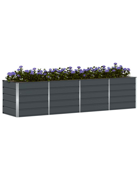 Fioriera Antracite 240 x 80 x 75 cm Acciaio