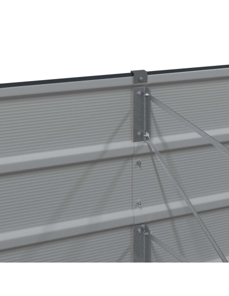 Fioriera Antracite 240 x 80 x 75 cm Acciaio