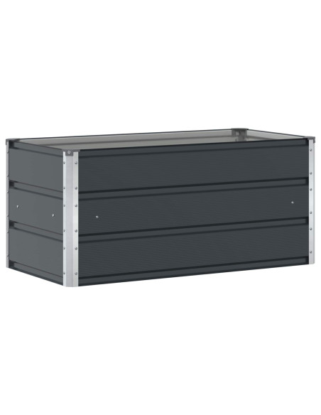Fioriera Antracite 100 x 50 x 45 cm Acciaio zincato