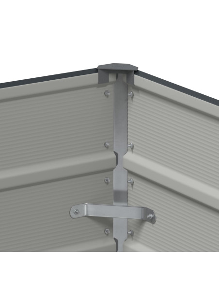 Fioriera Antracite 480 x 50 x 45 cm Acciaio zincato