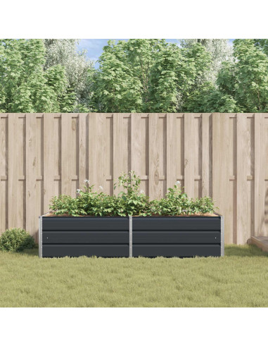 Fioriera Antracite 195 x 100 x 45 cm Acciaio zincato