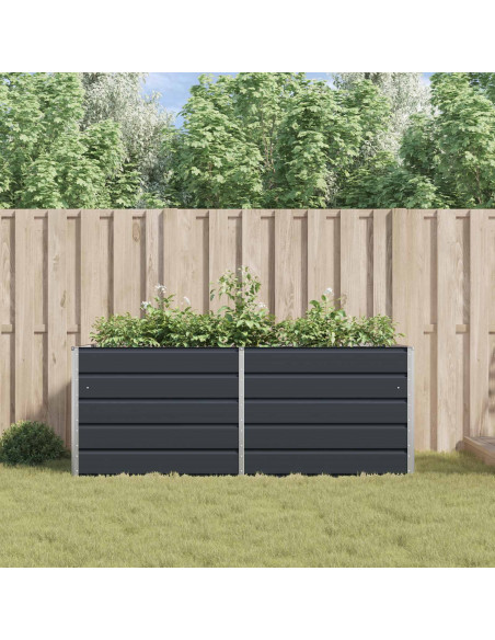 Fioriera Antracite 195 x 100 x 45 cm Acciaio zincato