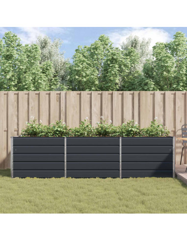 Fioriera Antracite 195 x 100 x 45 cm Acciaio zincato