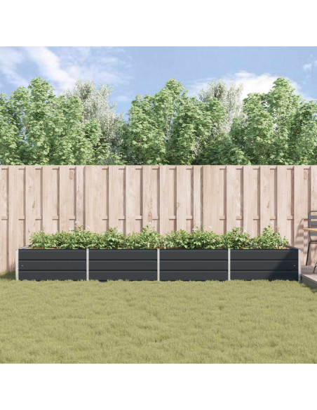 Fioriera Antracite 195 x 100 x 45 cm Acciaio zincato