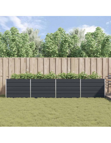 Fioriera Antracite 195 x 100 x 45 cm Acciaio zincato