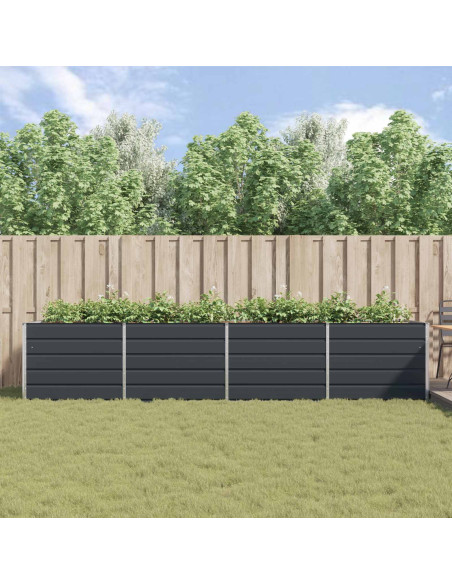 Fioriera Antracite 195 x 100 x 45 cm Acciaio zincato