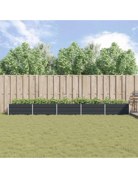 Fioriera Antracite 195 x 100 x 45 cm Acciaio zincato