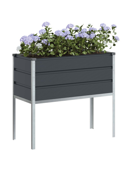 Fioriera Antracite 100 x 45 x 90 cm Acciaio zincato