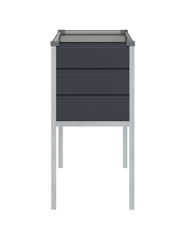 Fioriera Antracite 100 x 45 x 90 cm Acciaio zincato