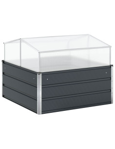 Fioriera Antracite 100 x 100 x 77 cm Acciaio zincato 2