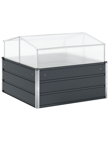 Fioriera Antracite 100 x 100 x 77 cm Acciaio zincato