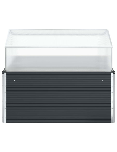 Fioriera Antracite 100 x 100 x 77 cm Acciaio zincato