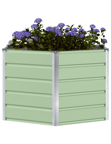 Fioriera Verde Pastello 129 x 129 x 75 cm Acciaio