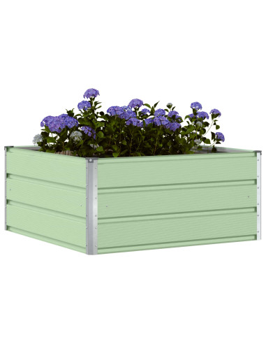 Fioriera Verde Pastello 100 x 100 x 45 cm Acciaio